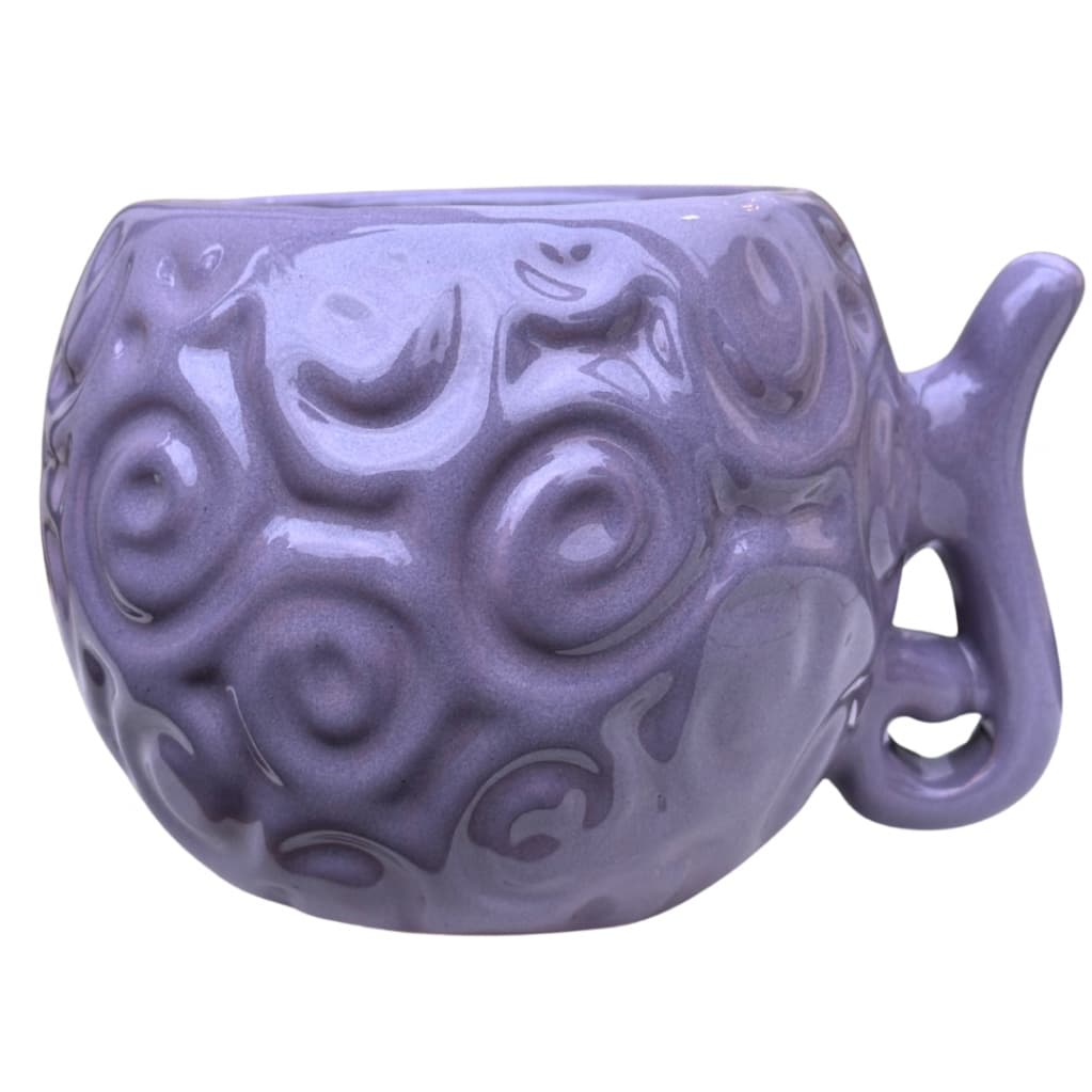 Caneca Cerâmica One Piece Gomu Gomu  No Mi  500ml - Lilás- Exclusiva para fãs one piece