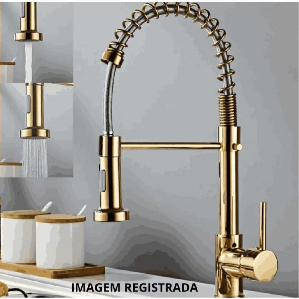Torneira Cozinha Gourmet Luxuosa 100% inox apenas de bancada