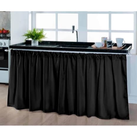 Cortina para Cozinha Pia Moderna Lisa 1,40 x 0,80 m - Estilo e Praticidade para Sua Casa!!