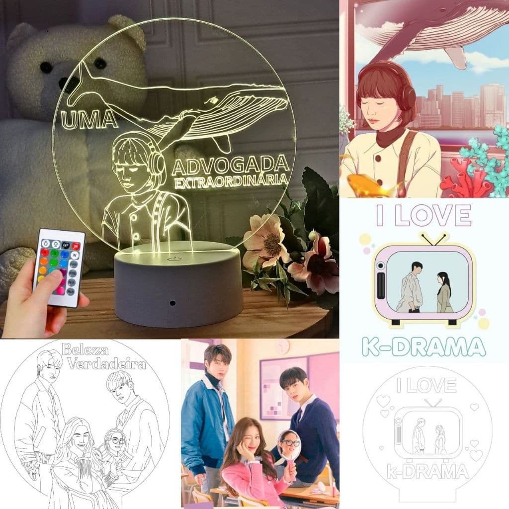 Luminária LED Personalizada para Quarto Decoração Criativa, Acessórios e Presente para Fãs de Dorama