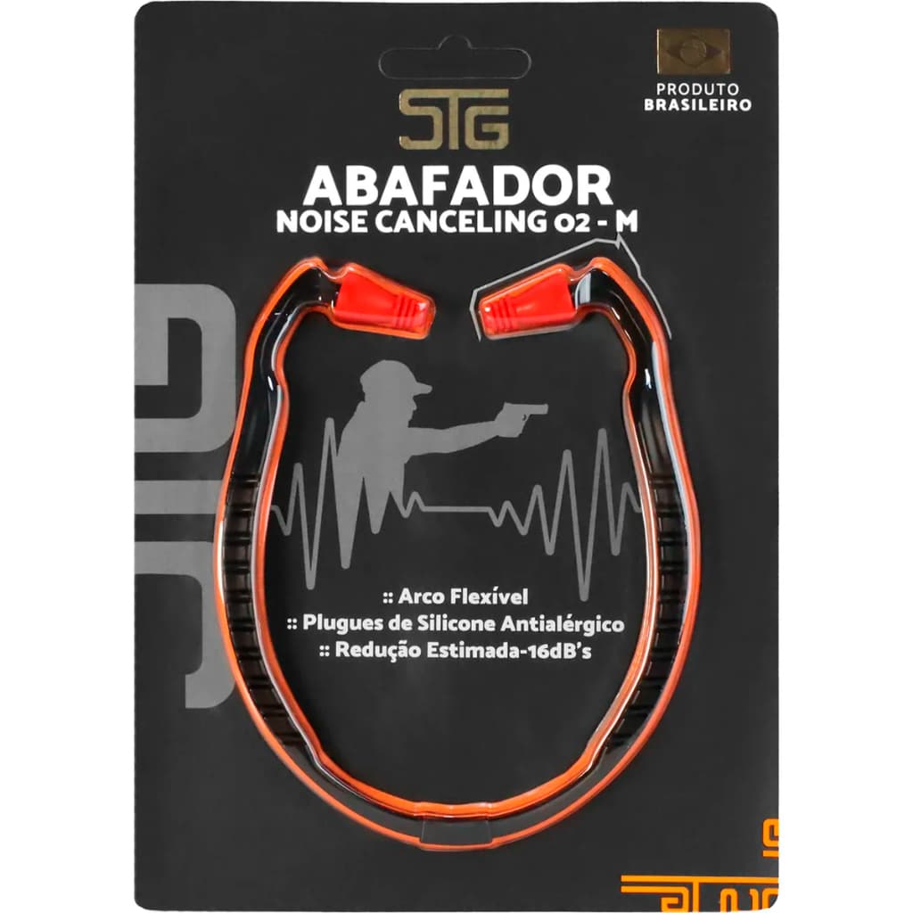 Abafador Protetor Auricular NC02 Sg3401 Noise Canceling Stg - Preto G | Arco Flexível | -16dbs