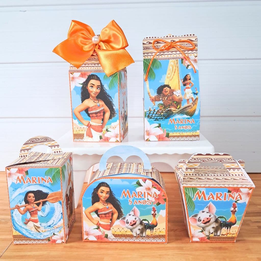 PEGUE E MONTE Kit Personalizados Moana | Lembrancinhas Festa Infantil | Fazemos Todos os Temas