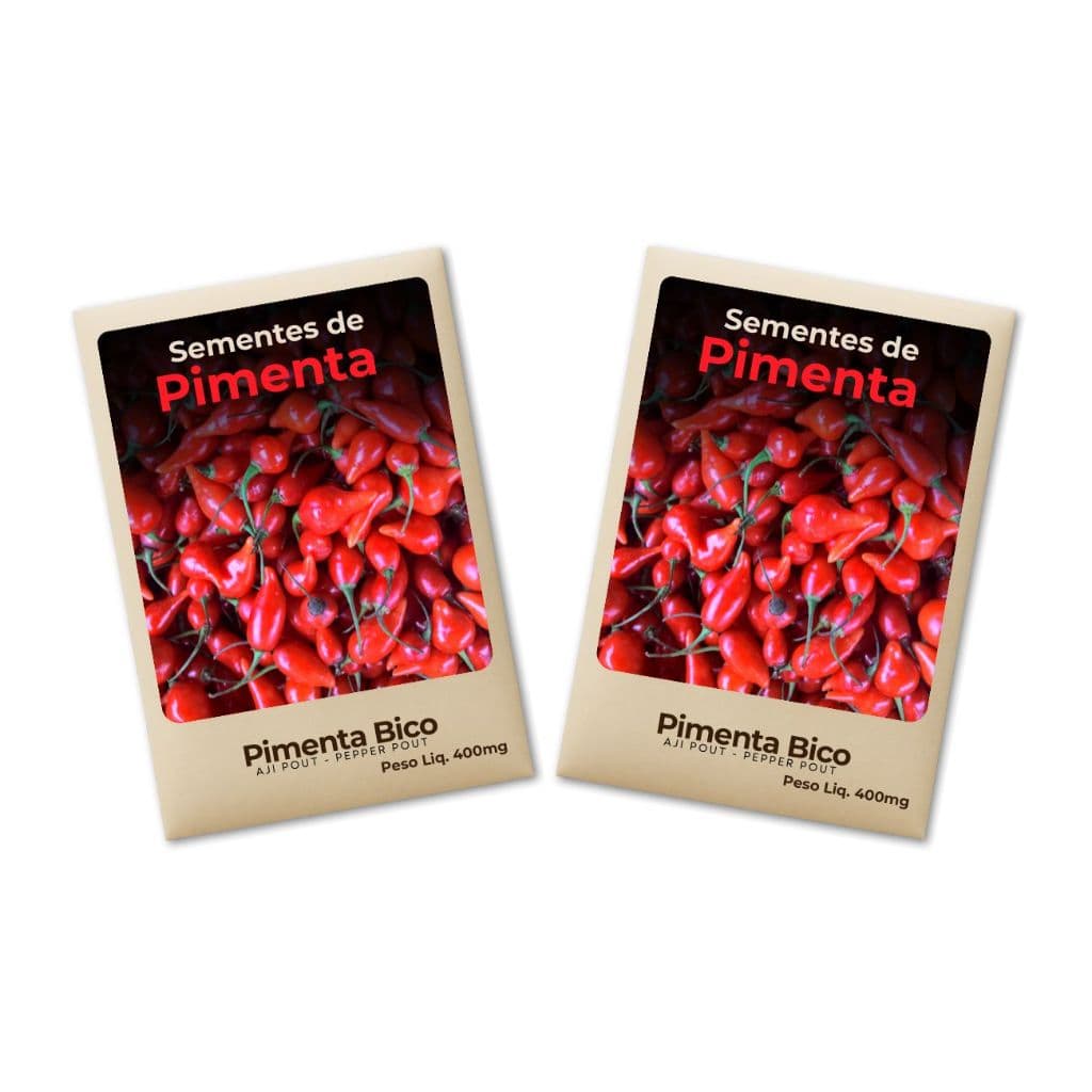 Semente Pimenta Biquinho Vermelha - 100% Pura e Ideal para Horta Caseira - Combo 2un