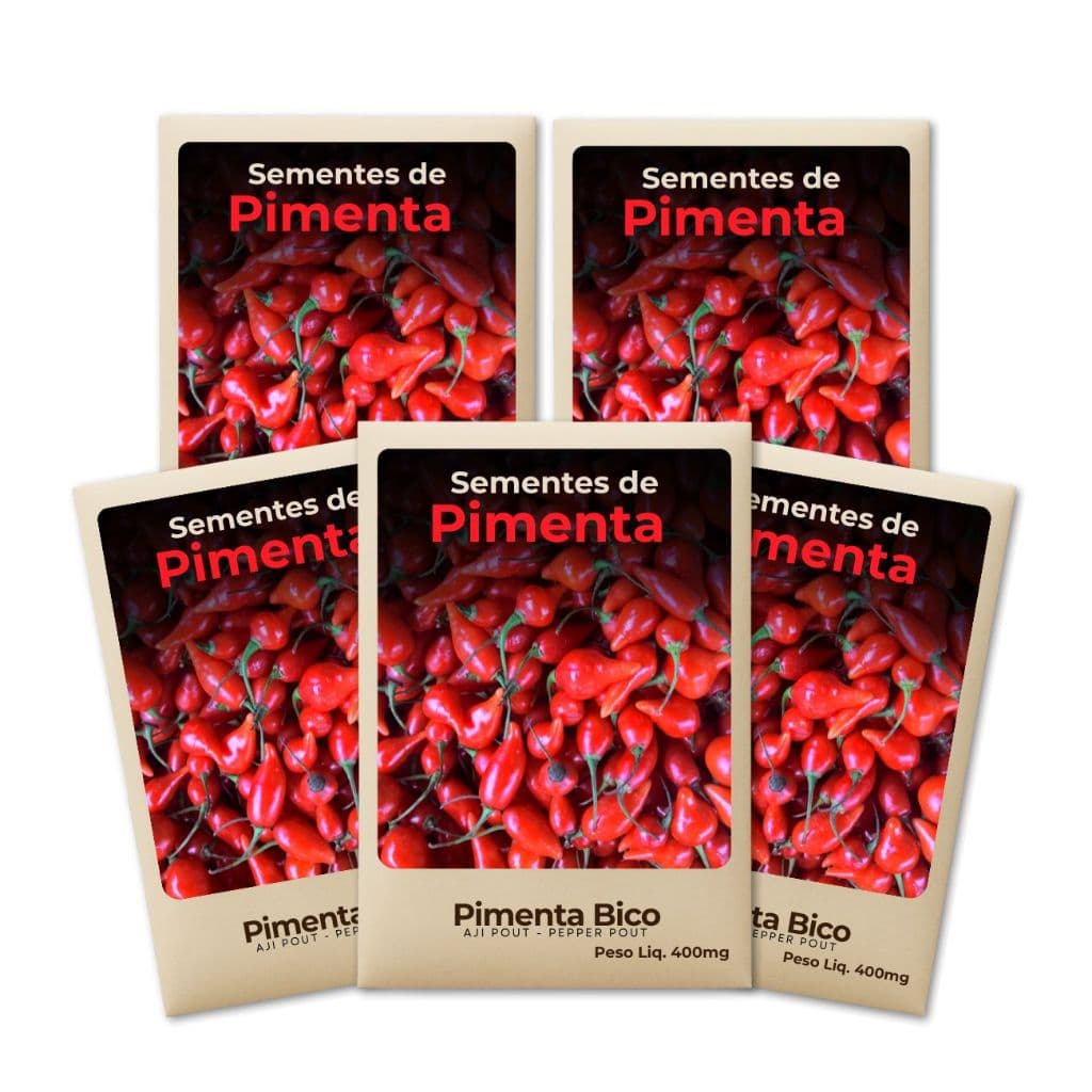 Semente Pimenta de Bico Vermelha - 100% Pura e Ideal para Horta Caseira - Leve 5un
