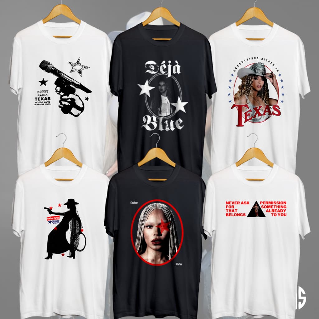 Camisa Beyoncé Cowboy Carter Merch Algodão Unissex