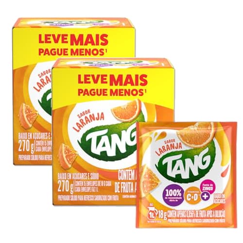 Kit 2 Refresco laranja tang caixa 270g 15 unidades embalagem econômica leve mais pague menos