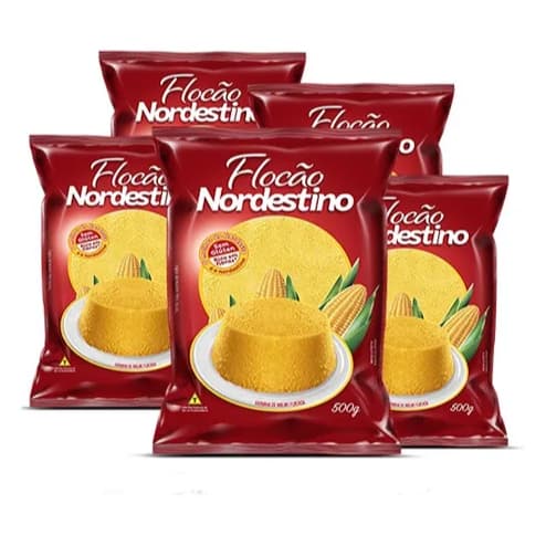 Kit 5 Pacotes Flocão Nordestino 500g Cada