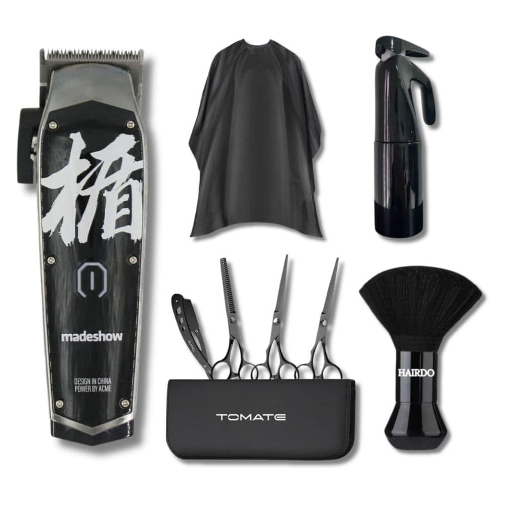 Maquina De Cortar Cabelo Madeshow M10 E Kit De Tesouras e borrifador e espanador