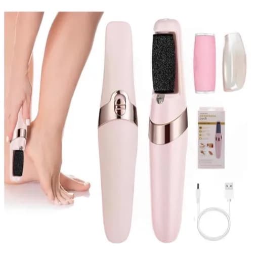 Lixa De Pé Elétrico Lixa Elimina Calo esfoliador Portátil Usb Recarregavel Elimina Calo Rosa