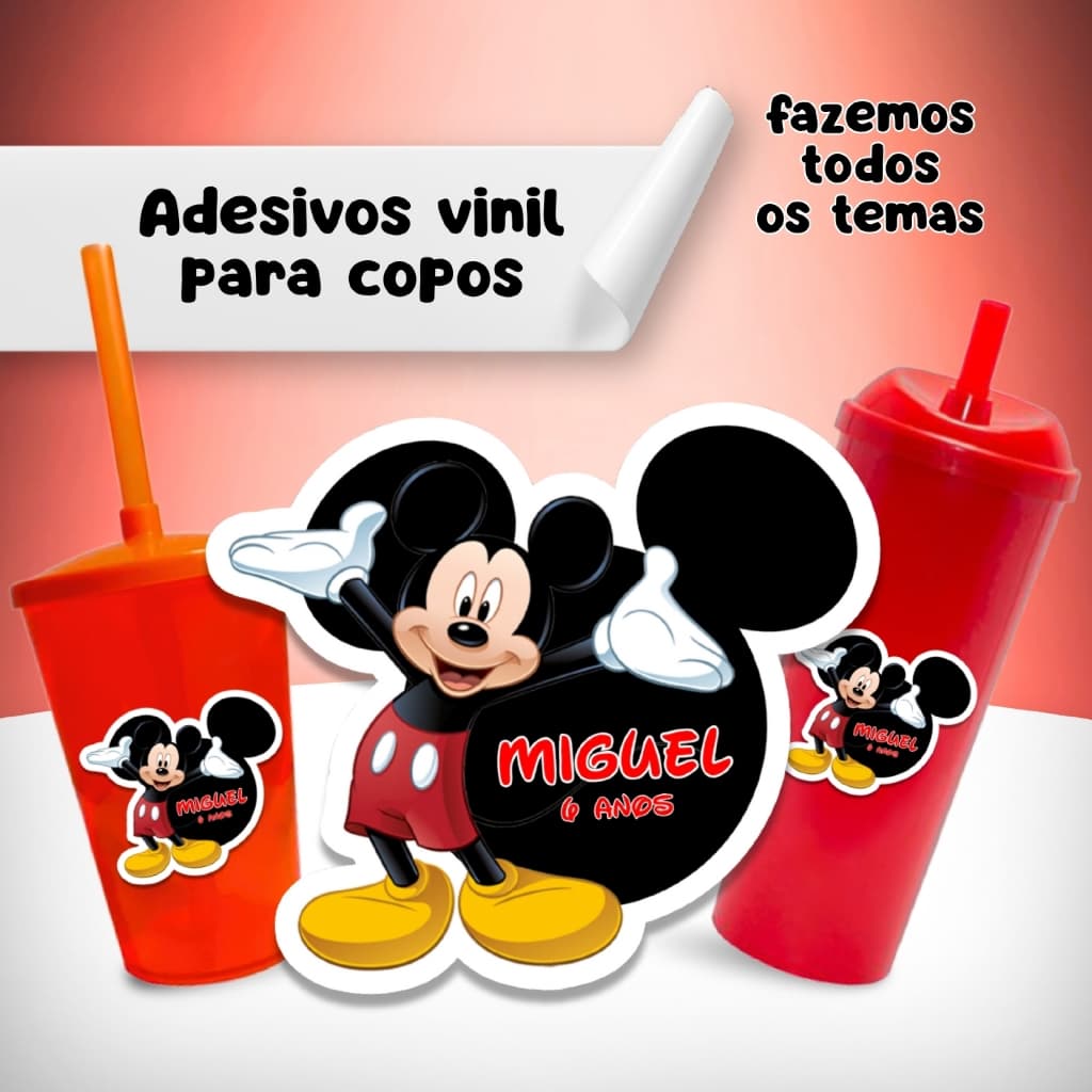Adesivo Vinil Personalizado Festa Infantil | Copos Long Drink Twister – Envio Rápido + Arte Incluída