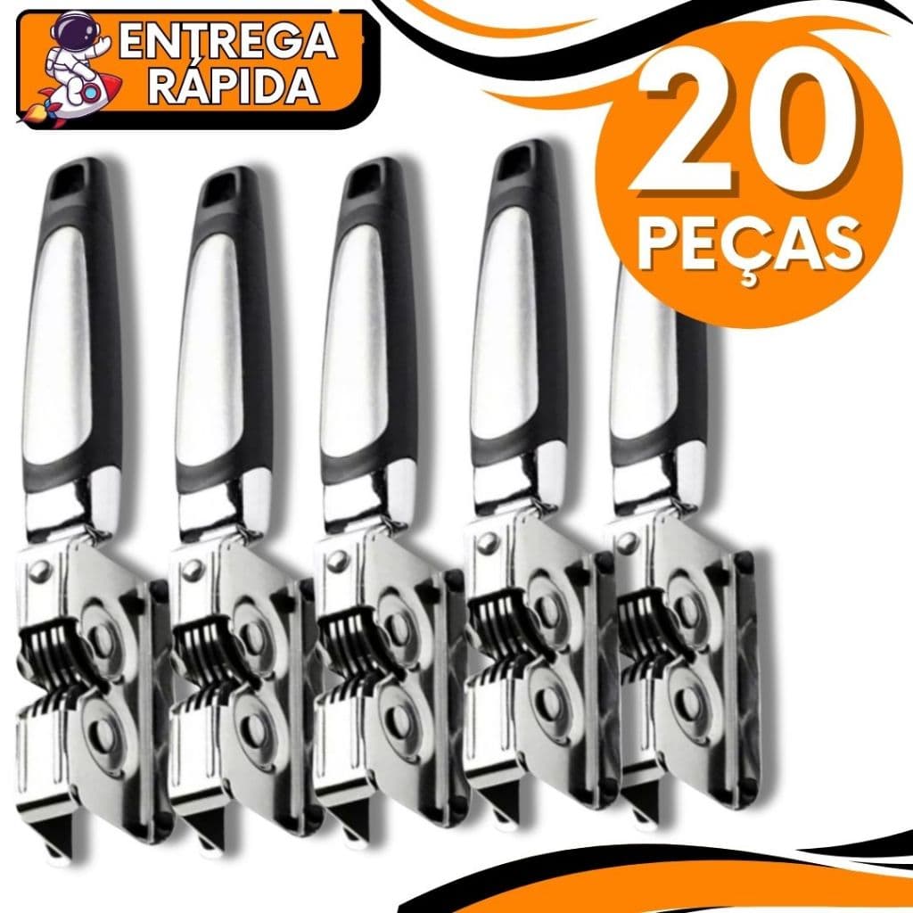 KIT 20 Amolador Afiador de Faca Tesoura Canivete Profissional Inox Resistente para Casa Cozinha Restaurante Bar