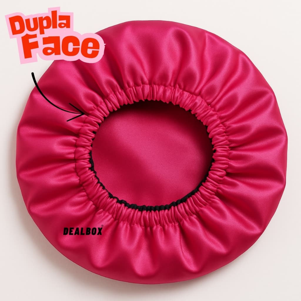 Touca Cetim Grande Dupla Face com REGULADOR para Box Braids Cabelos Volumosos e Longos