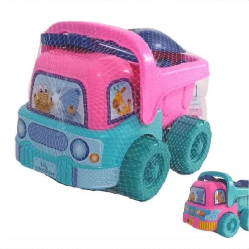 Kit Praia Brinquedo Areia Brincadeira Baldinho de Areia Caminhaozinho Criativa e Divertida!