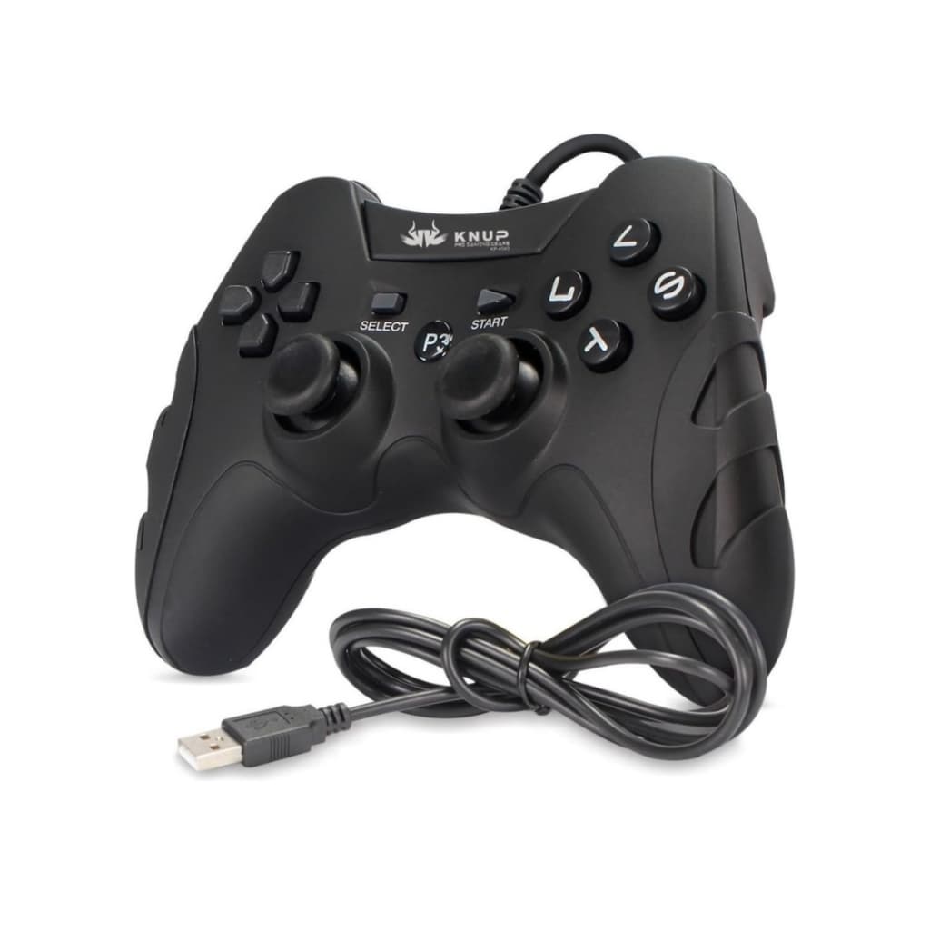 Controle Gamepad Gamer Com Fio KP-4040 Compatível com Pc Computador Windows 7, 10, 11 e Ps3