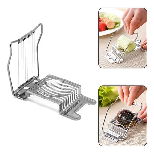 Kit 2 Cortador Fatiador De Ovos presunto queijo Inox