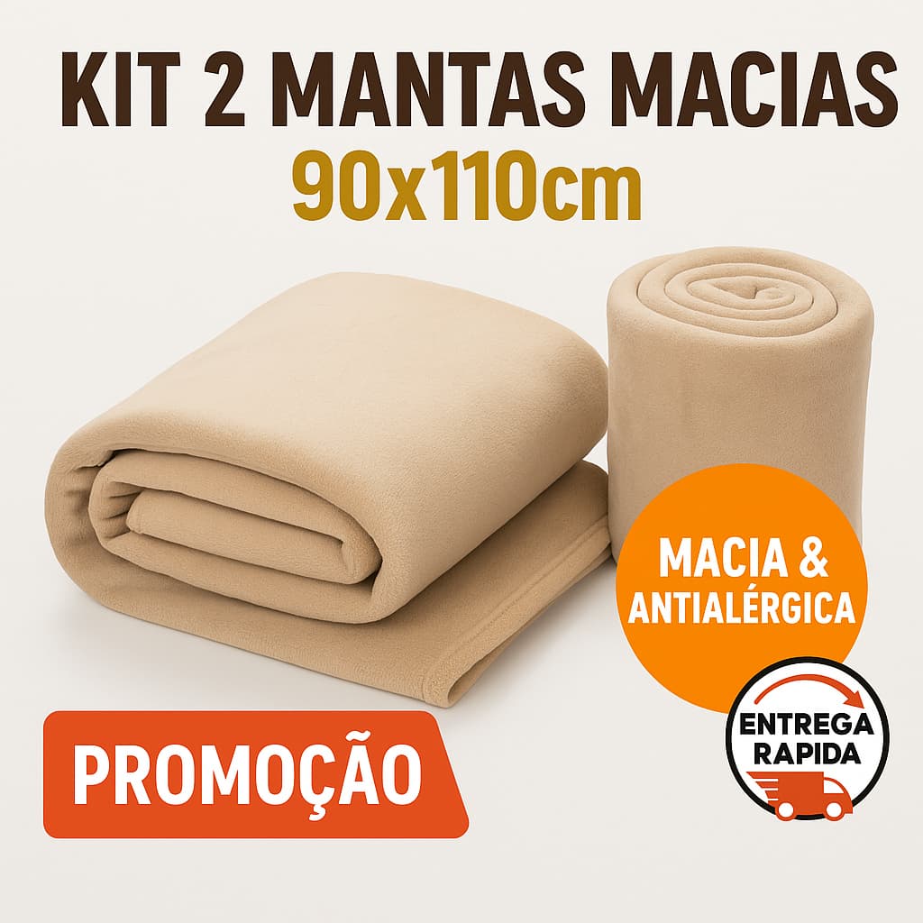 Kit 2 cobertas mantinha Pet Macias 90x110cm Para cachorro gato bebê Microfibra Antialérgica sortidas