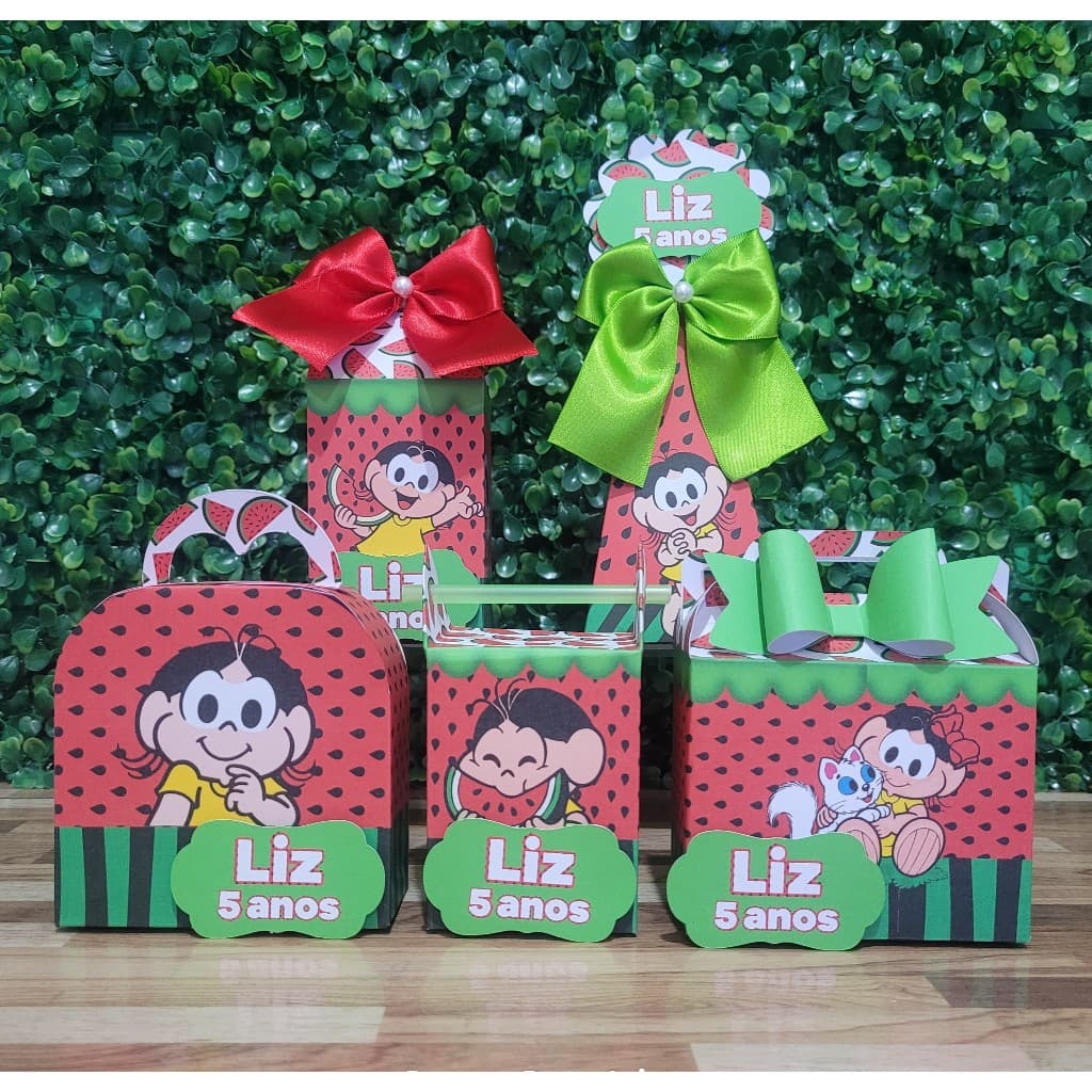 PEGUE E MONTE - Kit Festa Personalizado Magali Lembrancinhas Caixinhas para festa.
