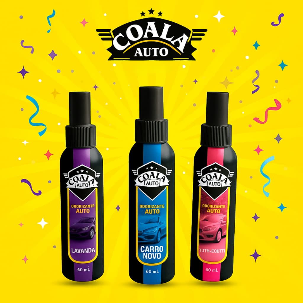 Coala Odorizante Spray Automóveis 60ML – Aromatizante para Carro, Ônibus e Veículos
