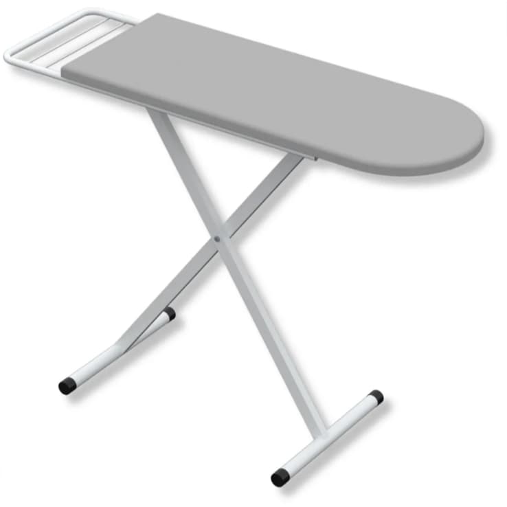 Mesa Tabua Passar Roupa Extra Forte + Porta Ferro Cor Branco Liso