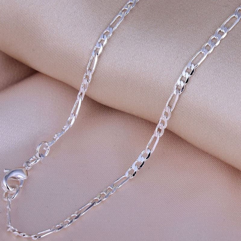Corrente colar cordao Masculina Aço Inox 316L modelo Fígaro