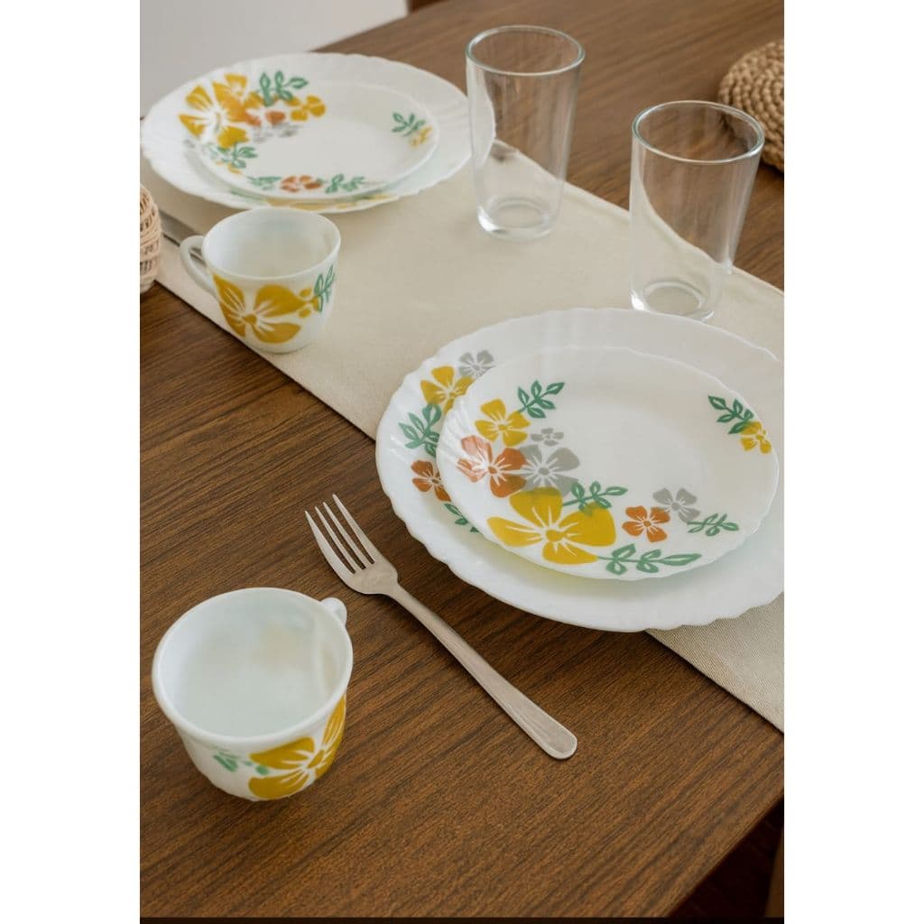 Conjunto Jantar 20 Peças – Pratos 26/22/19cm, Xícaras 190ml, Pires 14cm