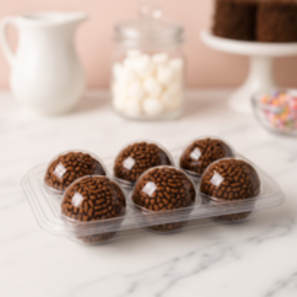 10 Embalagens Blister Para 6 Brigadeiros Balas de Coco Doces Bwb Cod 14150 Resistente