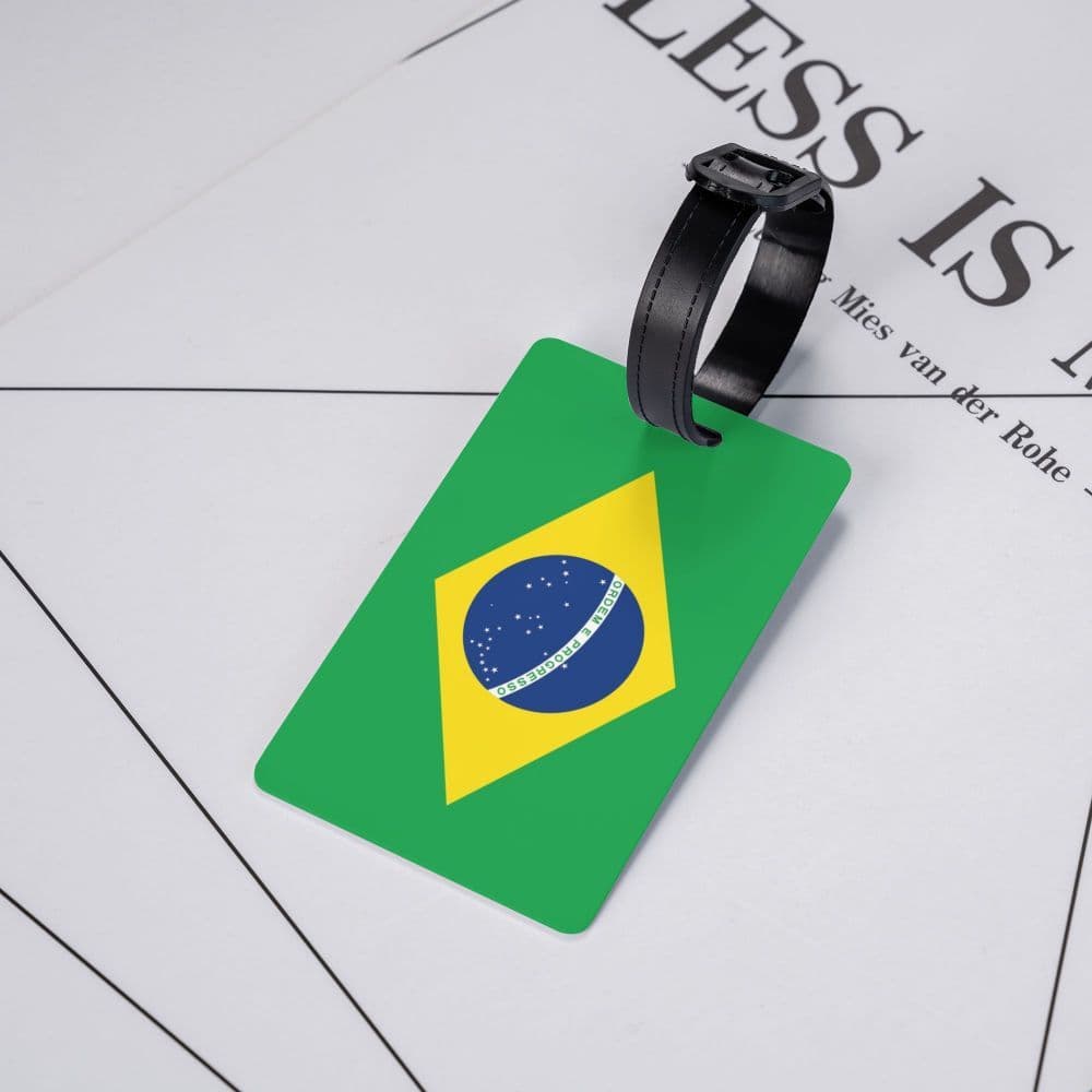 Tag para Mala de Viagem, Identificador de Bagagem, Bandeira de Brasil TTAG-45