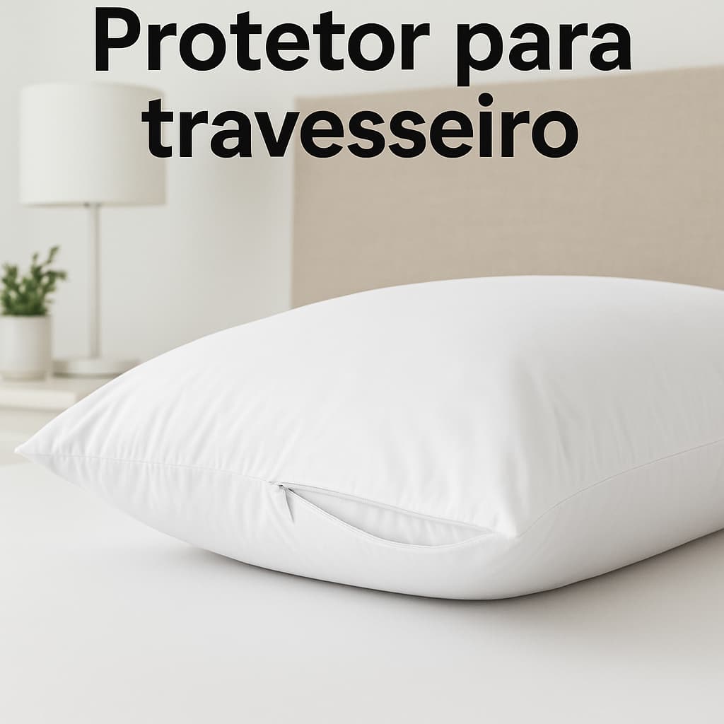 Capa Protetora para Travesseiro – Branco, Bege ou Azul