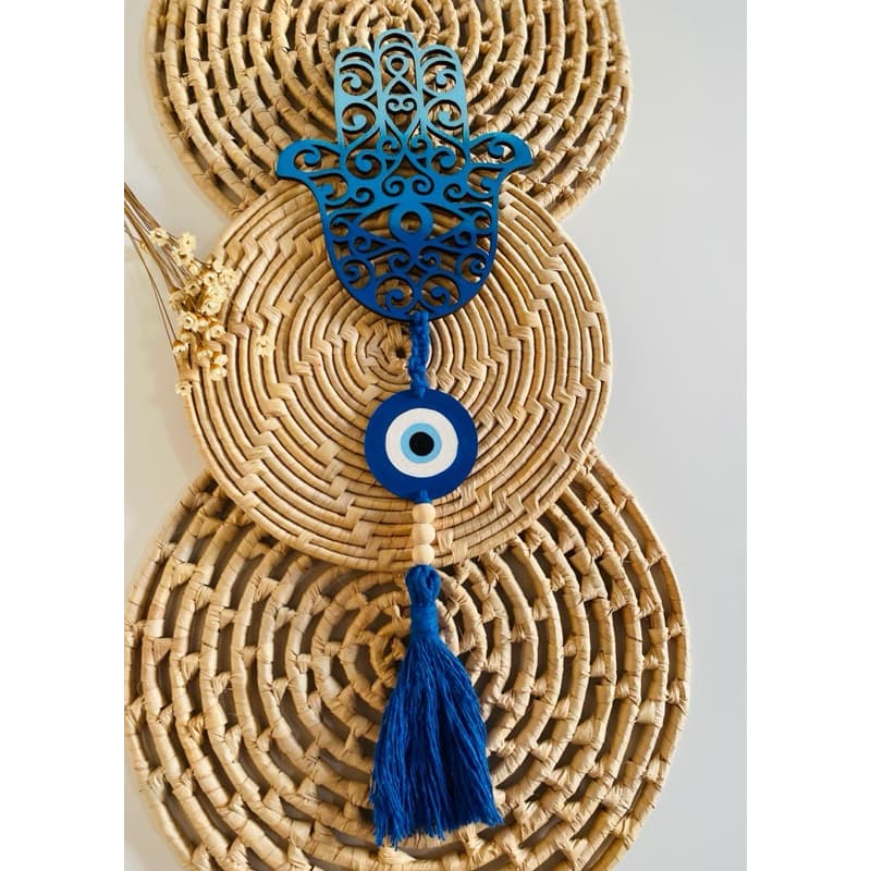 Mandala Hamsa e Olho Grego - Hamsa Decoração - Mão de Fátima - Meditação - Hamsa Amuleto