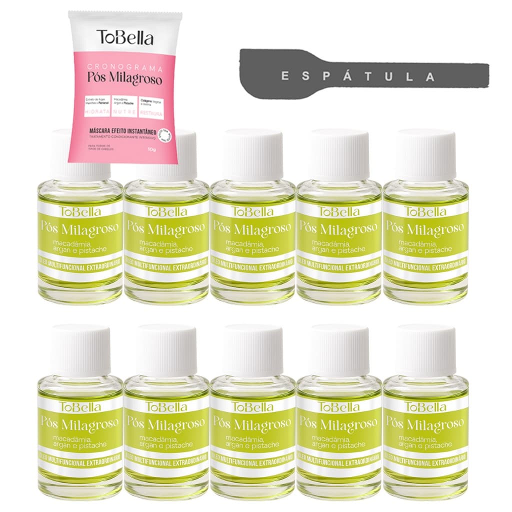 Óleo Reparador de pontas Multifuncional Extraordinário Tobella macadamia argan e pistache