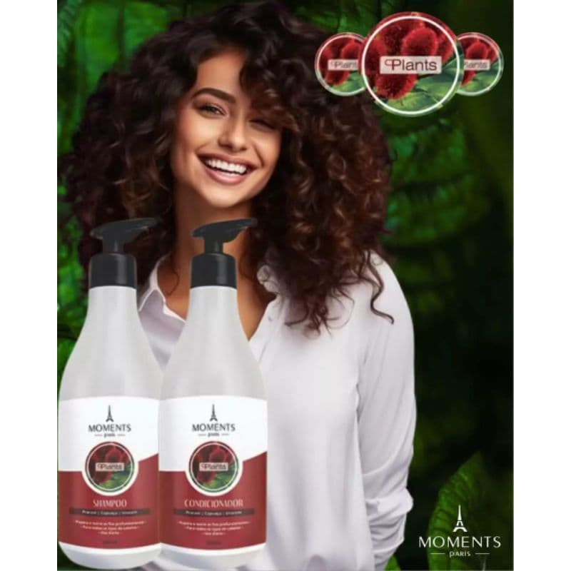 kit shampoo e condicionador linha plants - moments Paris