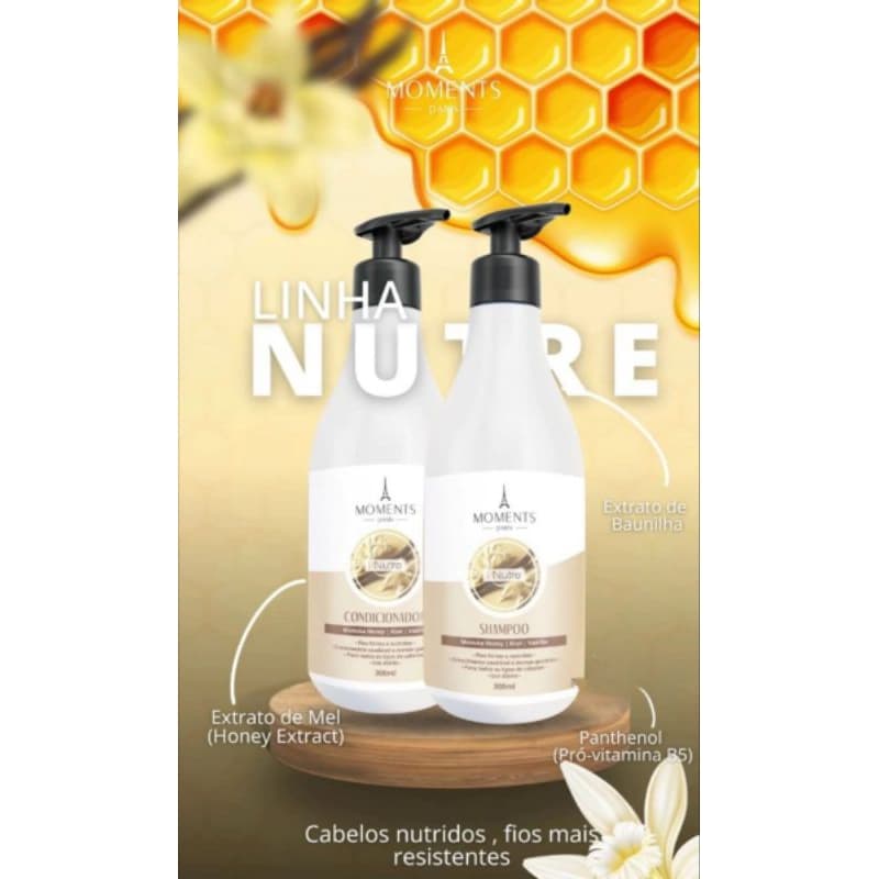 Kit Nutre Capilar shampoo + condicionador - Moments Paris