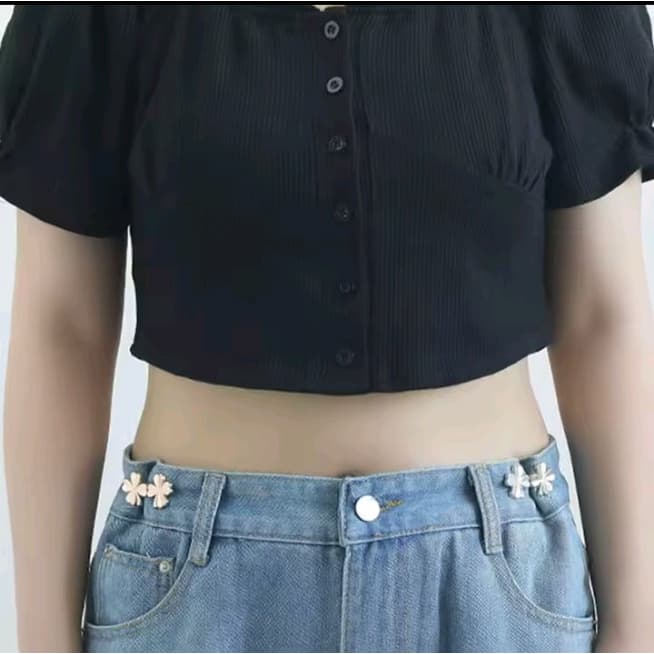 Botão Fivela Ajustável Trevo para Cós Kit 2 Conjuntos 4 Peças Ajuste Calça, Short, Saia 4 Cores