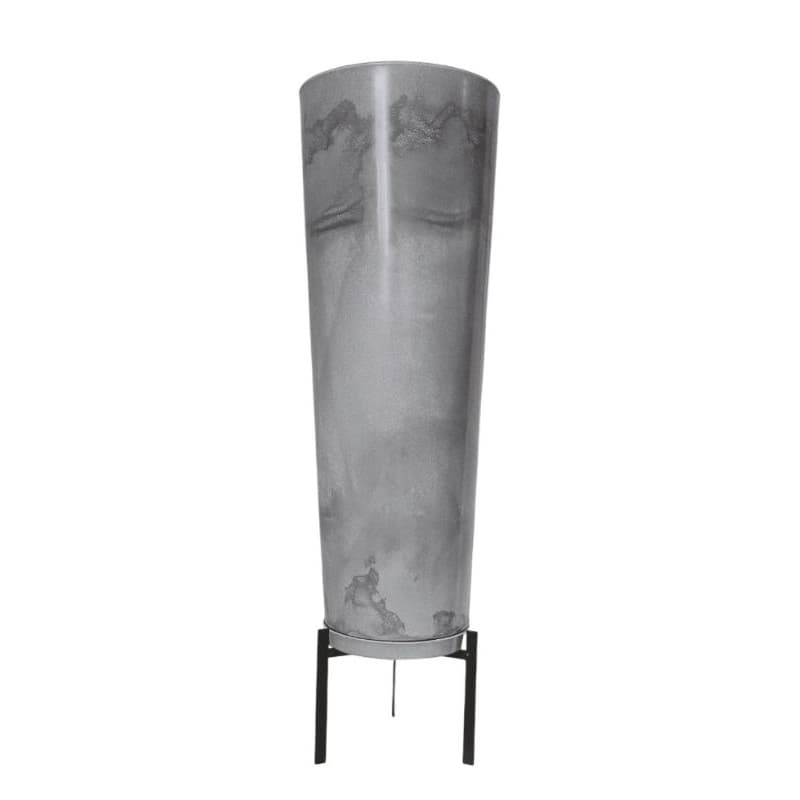 vaso para plantas coluna Ibiza 70x25cm com prato e suporte