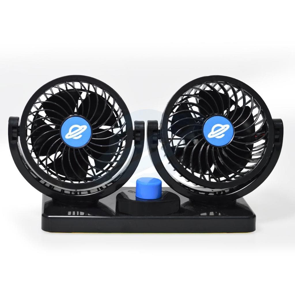 Ventilador Automotivo Duplo Com Ajuste P/ Carro Caminhão 12v Veículo Automóvel