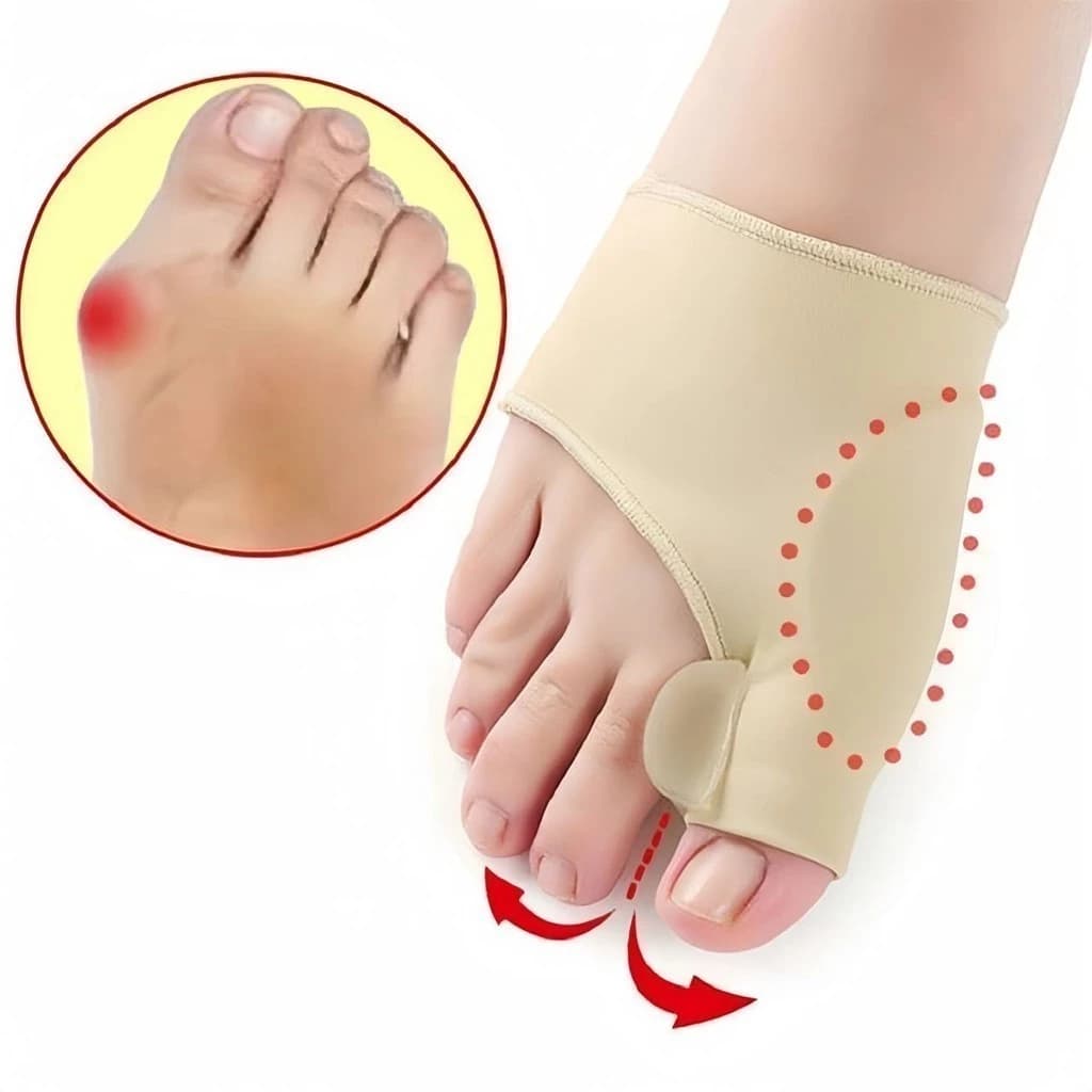 Par Protetor De Joanete Corretor Ortopédico de Silicone Gel Pés MeiasProtetor De Joanete Corretor Ortopédico de Silicone