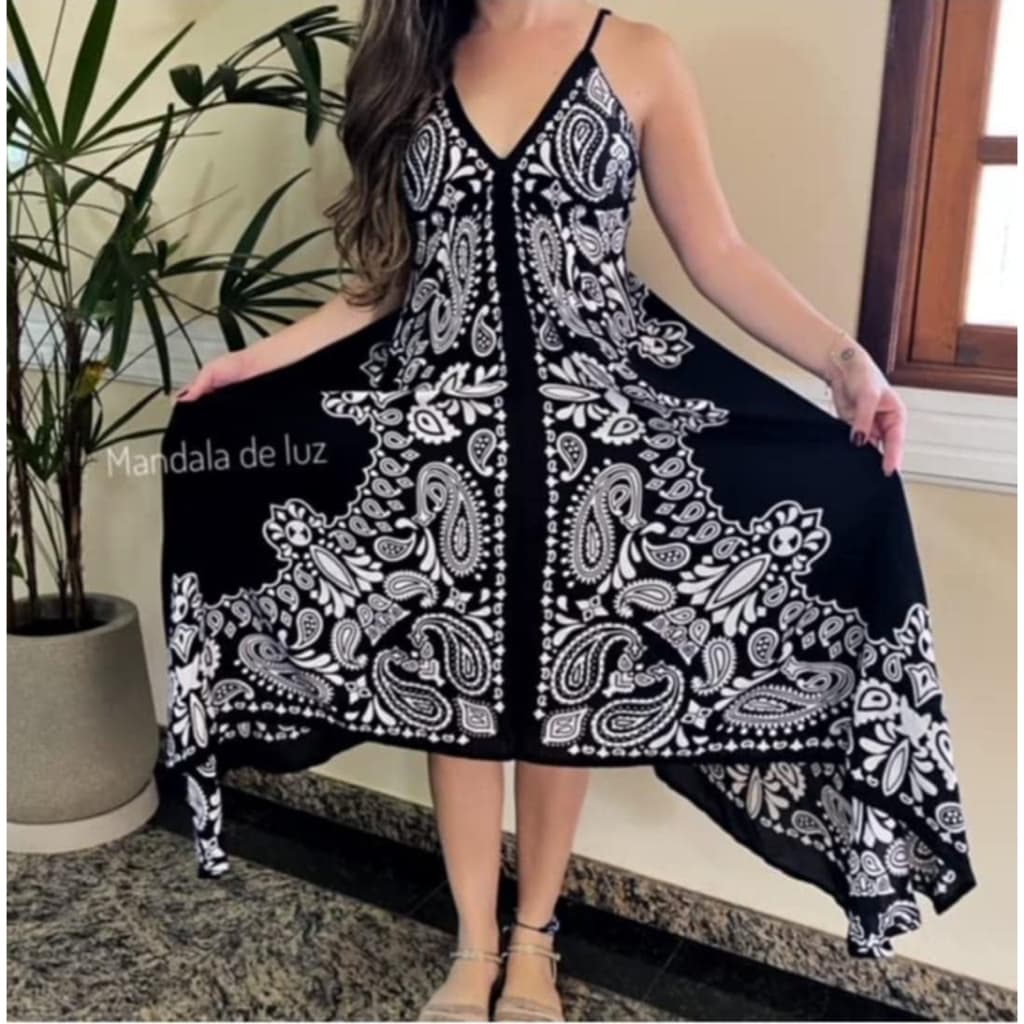 Vestido Indiano De Pontas Moda Praia