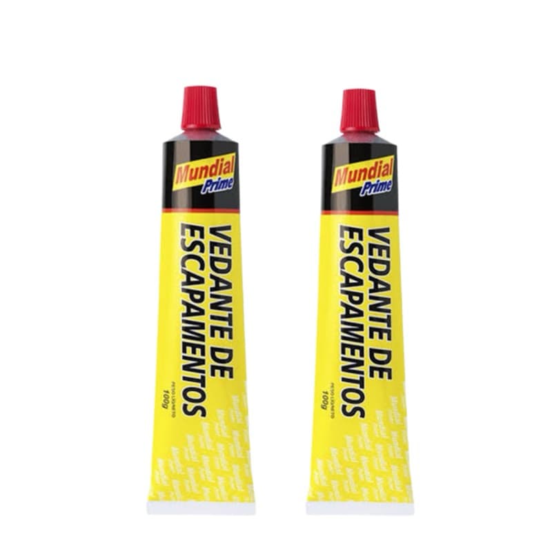 Kit 2 Unidades De Veda Escapamento Tapa Furos Massa Vedante em Bisnaga Mundial Prime Carro Moto 100g