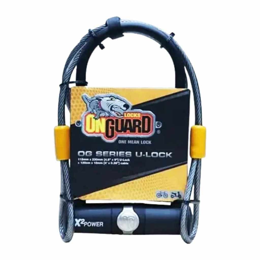 Cadeado Tranca U-lock Com Cabo Aço Forte  Bike Moto Onguard (X2 POWER)