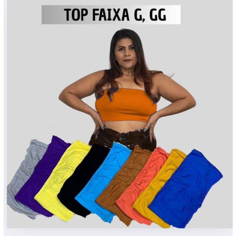 Faixa  bustie  top  sutian feminino malha confortavel tam: G, GG