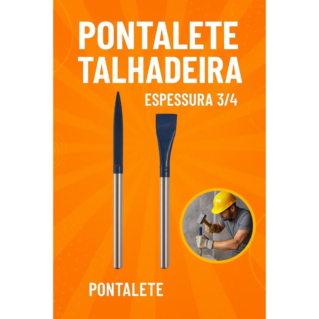 Pontalete e Talhadeira Aço 3/4 (30 cm) – Alta Durabilidade | Frete Grátis 🚚