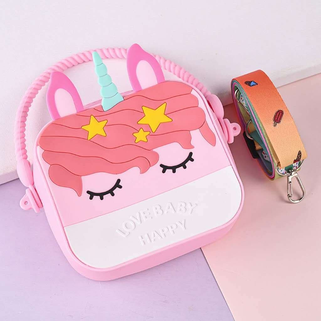 Bolsa De Silicone Infantil Criança Unicórnio NOVO Estilo Divertido: Com o adorável Borboleta estampado, essa bolsinh