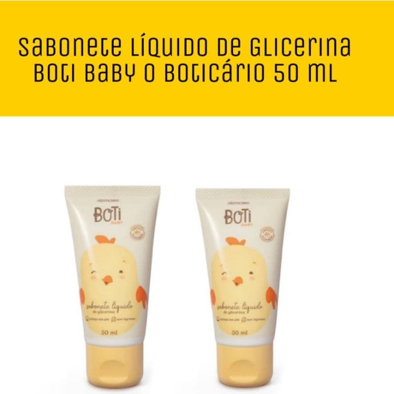 Sabonete Líquido de Glicerina Boti Baby O Boticário 50 ml  2 unidades