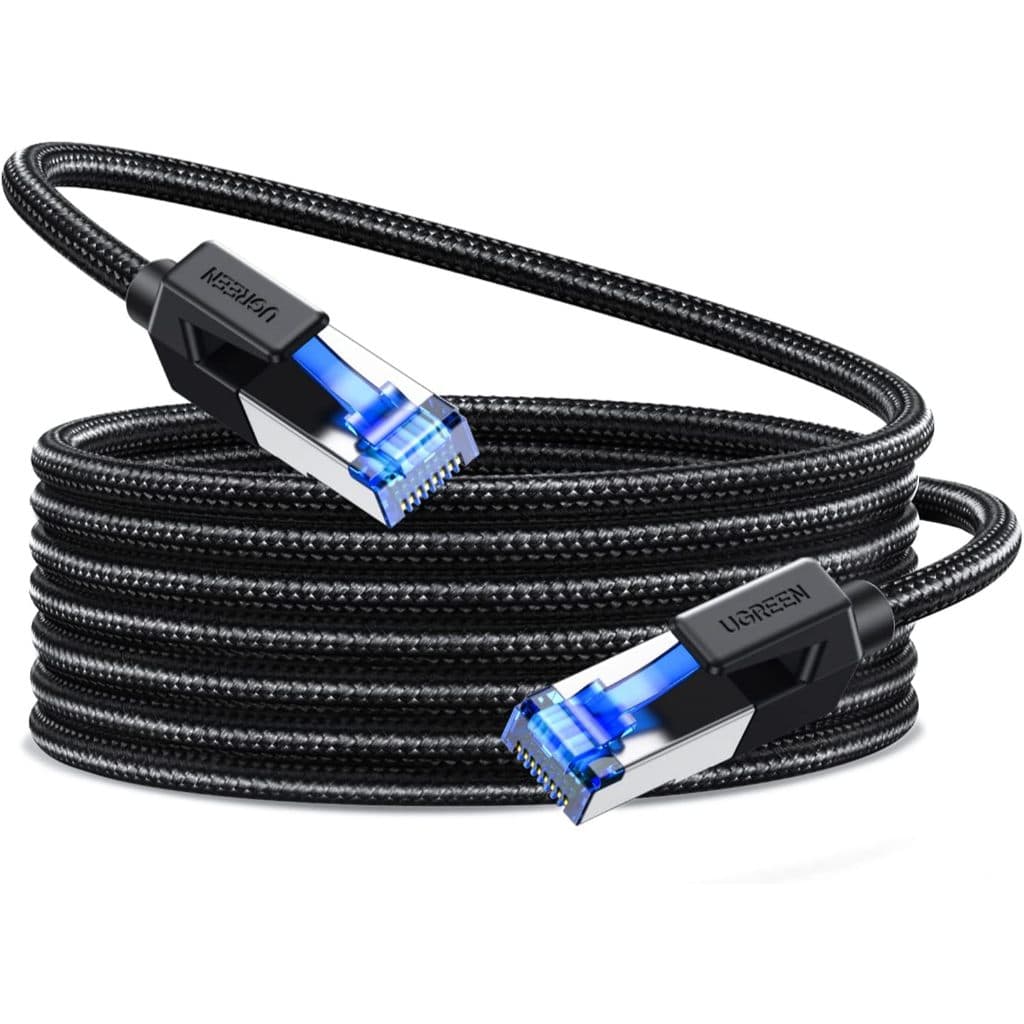 Cabo De Rede Cat8 Gamer Internet Rj45 40gbps 5 Metros Compatível Com Smart TV PS5 XBOX One PC Gamer