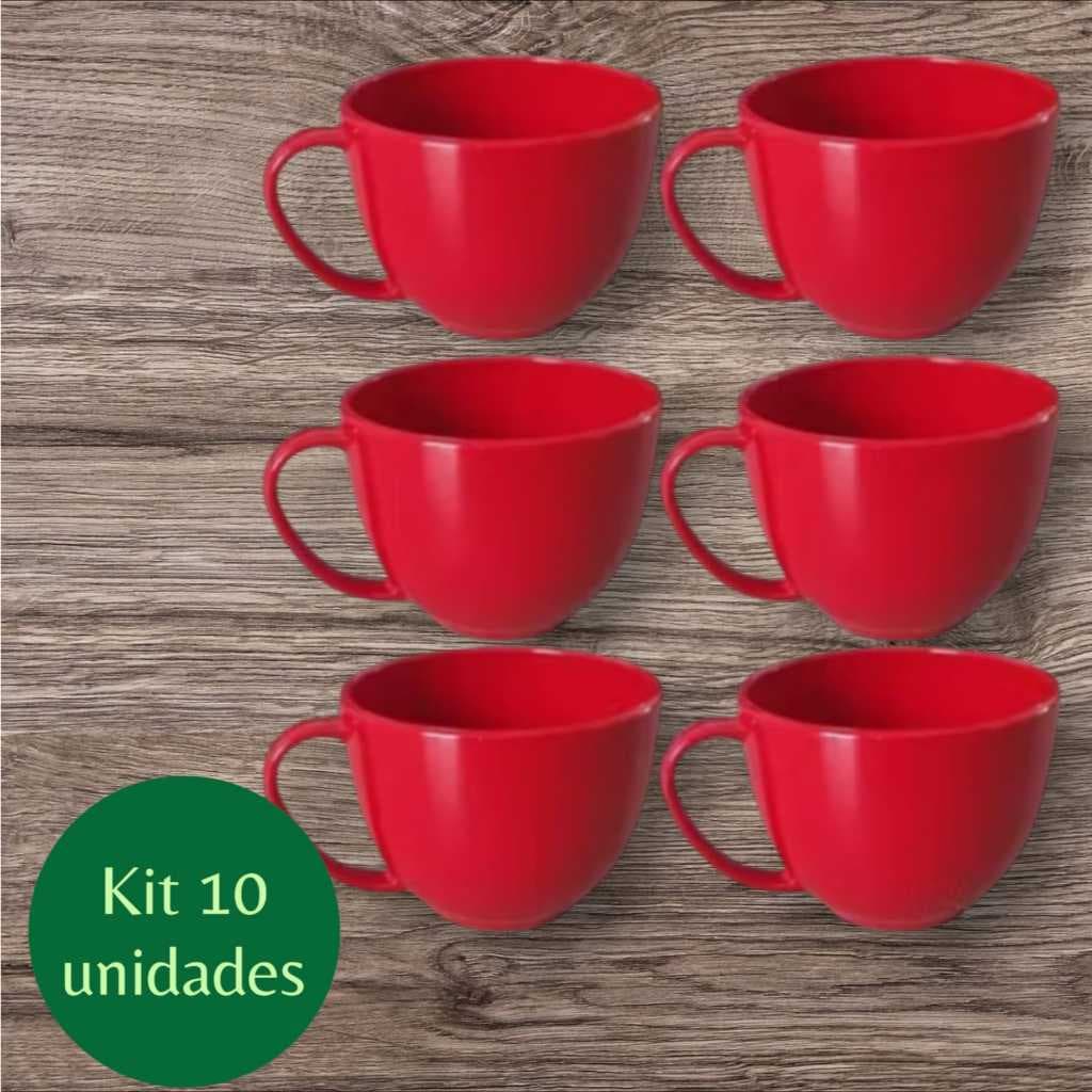 Jogo de Xicara Chá/Café em Acrílico Capacidade 180 ml