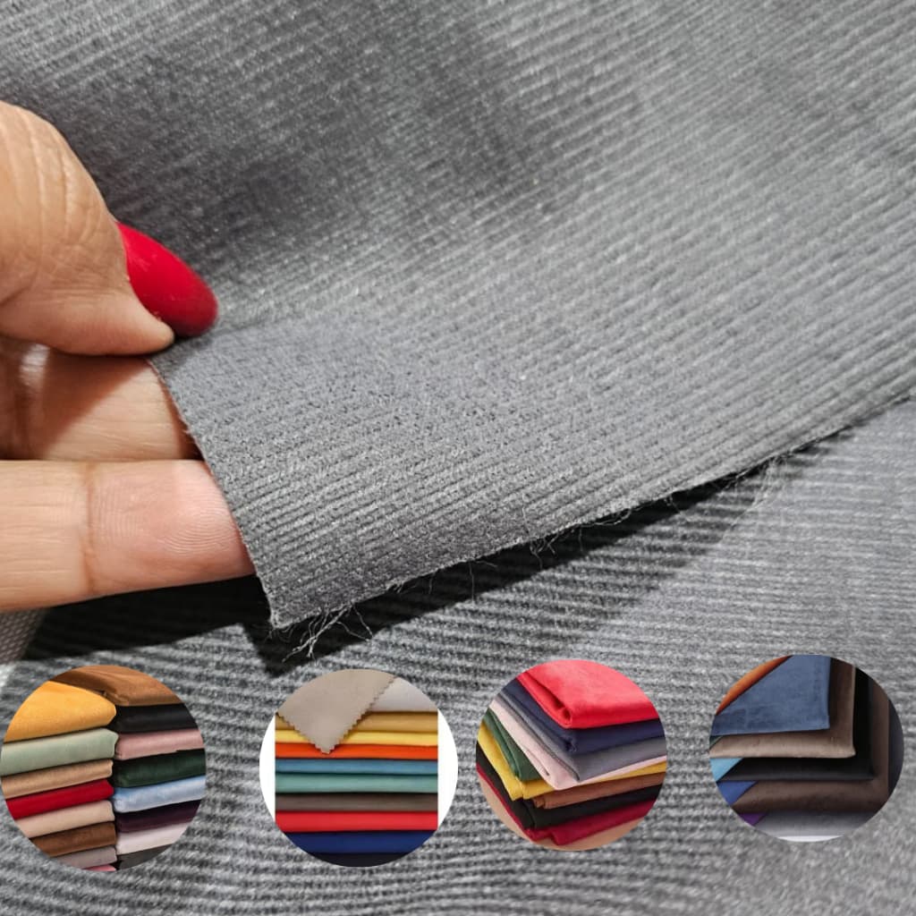 TECIDO SUEDE 1,00X1,40MT LISO FORRADO PARA ESTOFADOS DIVERSAS CORES