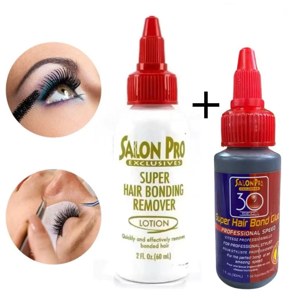 Kit Cola 30 Sec. Para Extensão de Cílios 30ml + Loção Removedor de Cola 60ml Salon Pro