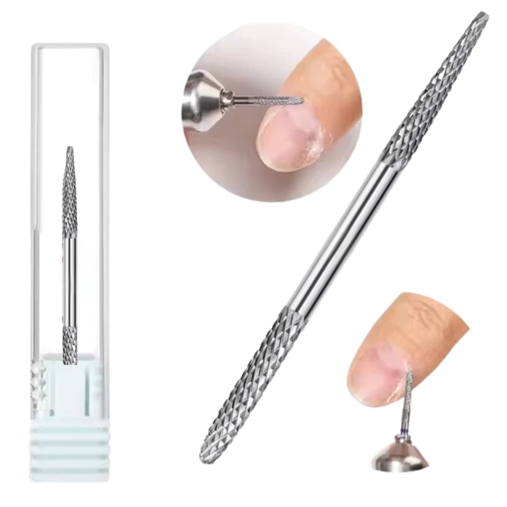 Broca Tungstênio Fina Unhas De Gel Acabamento Cutícula - Brocas de Pregos Multi Funcional com Aço Tungstênio