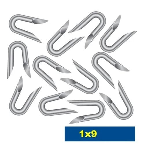 GRAMPO DE CERCA GALVANIZADO 1X9 BELGO ORIGINAL ARAME LISO OU FARPADO