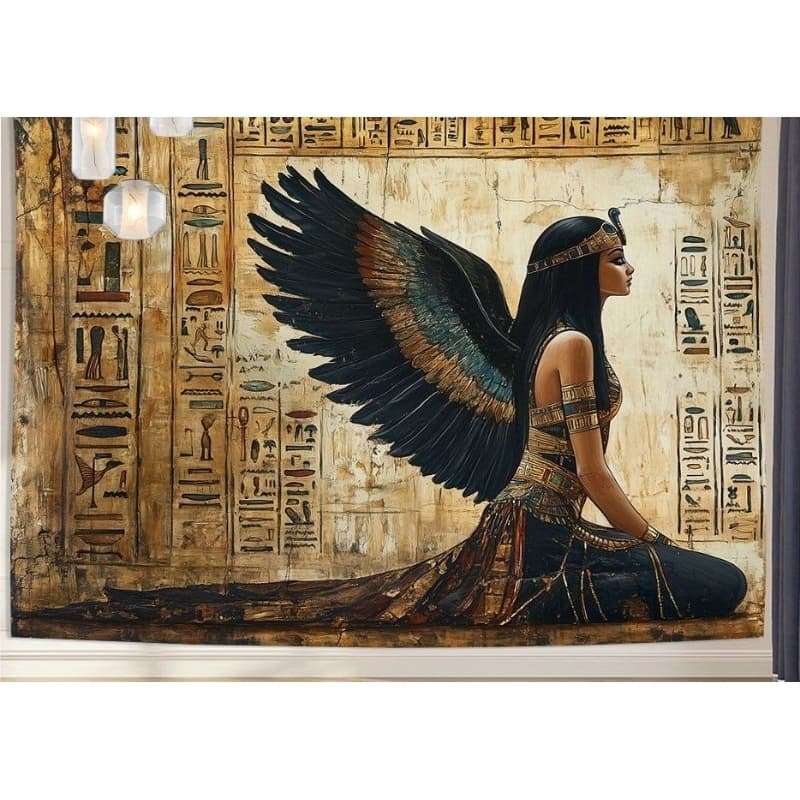 Toalha  Leitura de Tarot Deusa Isis Egito Decoração de Parede Novo Modelo